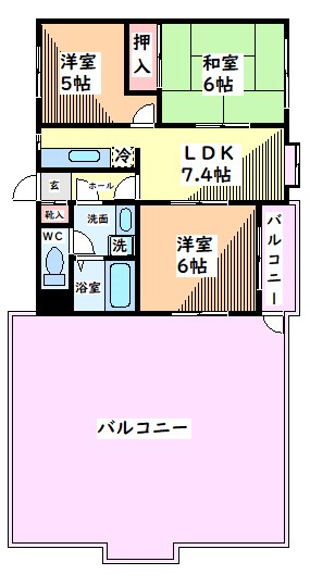 立川市柏町のマンションの間取り