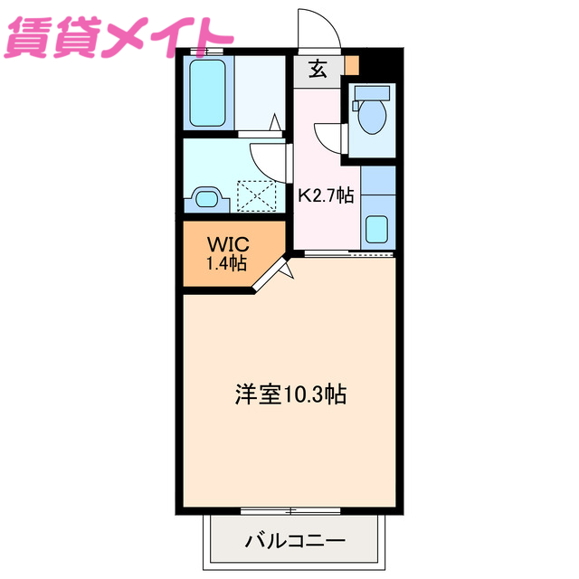 【鈴鹿市中江島町のアパートの間取り】