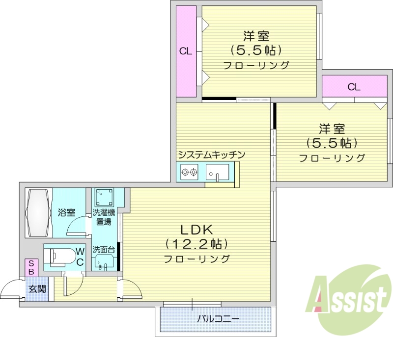 オルセー北17条の間取り