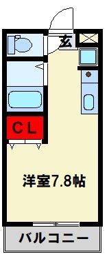 北九州市若松区ひびきの北のアパートの間取り