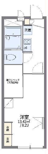 レオパレス千々川の間取り