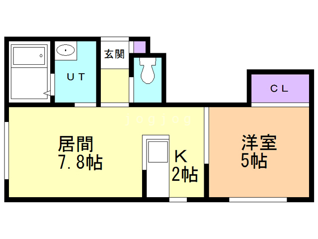 札幌市東区北三十五条東のアパートの間取り