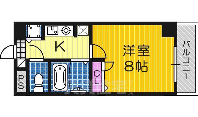 堺市堺区向陵中町のマンションの間取り