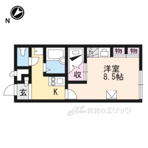 レオパレスえち川の間取り