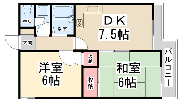 ダンディライオン宝塚IIの間取り