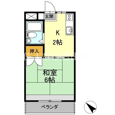 レイクグリーン三好　B棟の間取り