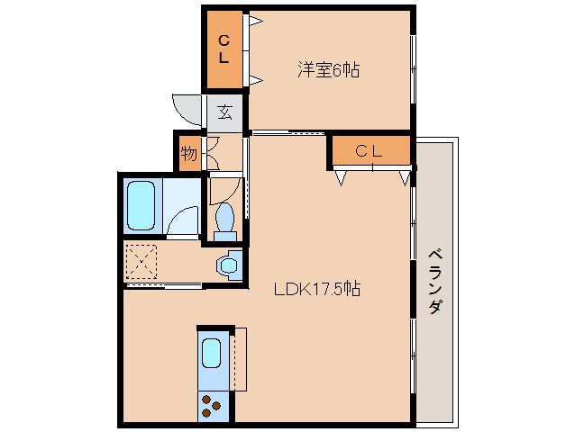 橿原市縄手町のマンションの間取り