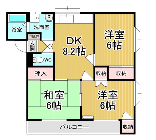 アップルガーデンAの間取り