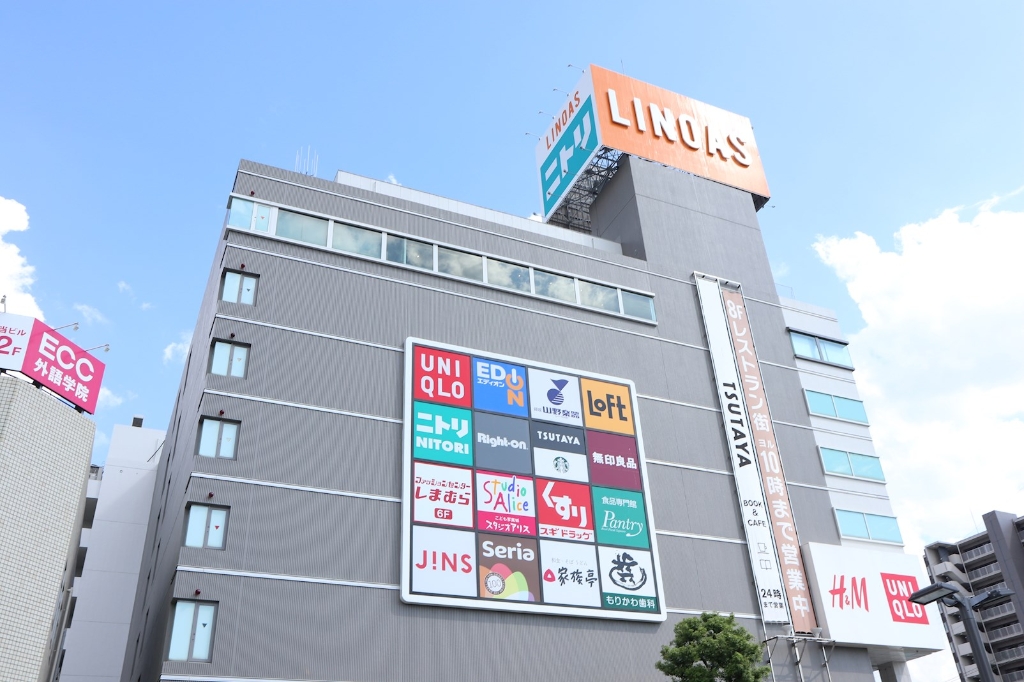 ショッピングセンター　LINOAS(リノアス)（ショッピングセンター）まで650m