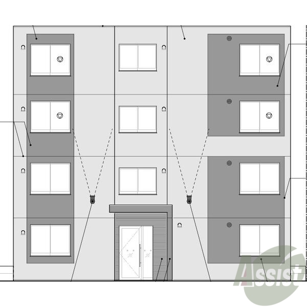 建物外観　外観予想パース　札幌市白石区「アレグリア本郷通７丁目」