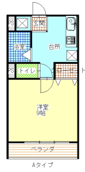 スクエア磯部の間取り写真