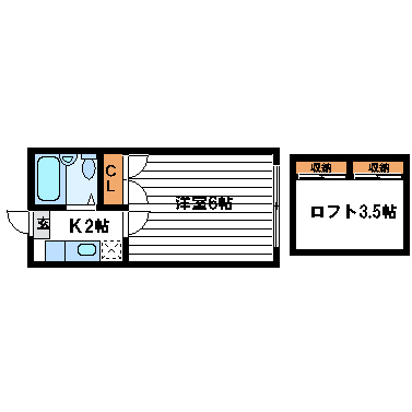 宮城県仙台市宮城野区新田４（アパート）の賃貸物件の間取り