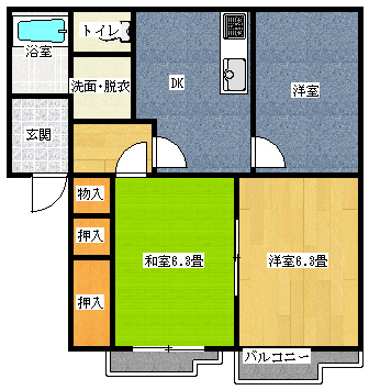 ファミール若宮の間取り