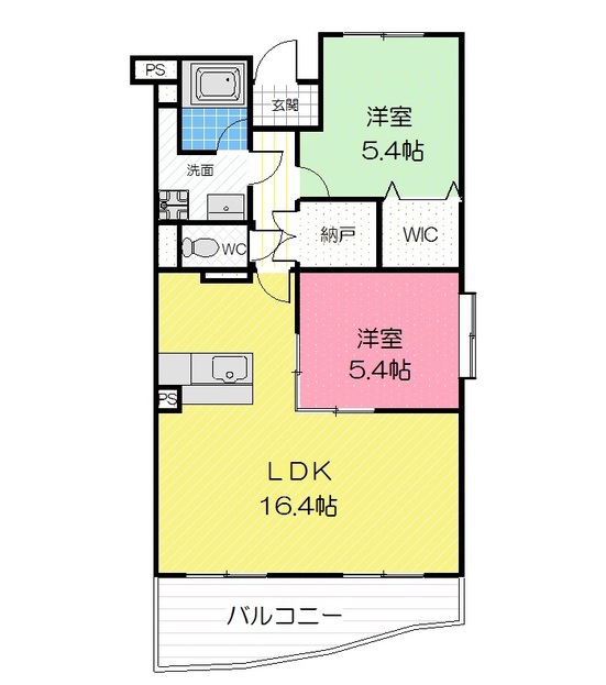 豊川市平尾町のマンションの間取り