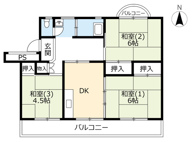 ＵＲ戸頭の間取り