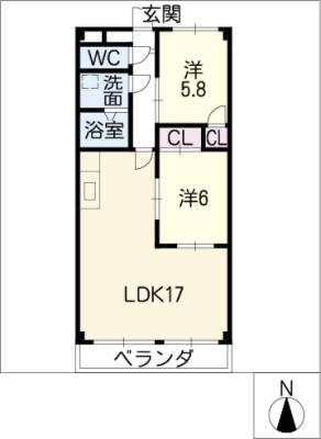 サンハイツ池場の間取り