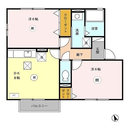 スタートライン故郷　Ｂの間取り