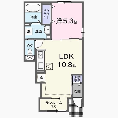 クラール勅使イーストＡの間取り