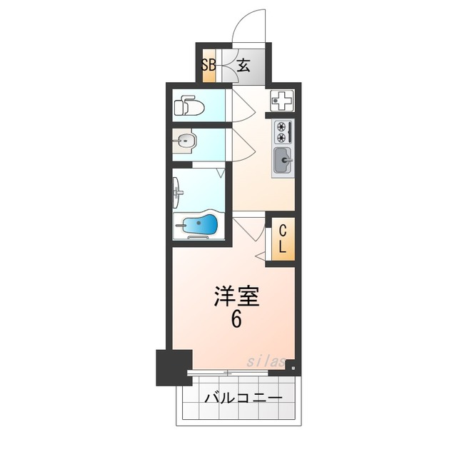 大阪市東成区玉津のマンションの間取り