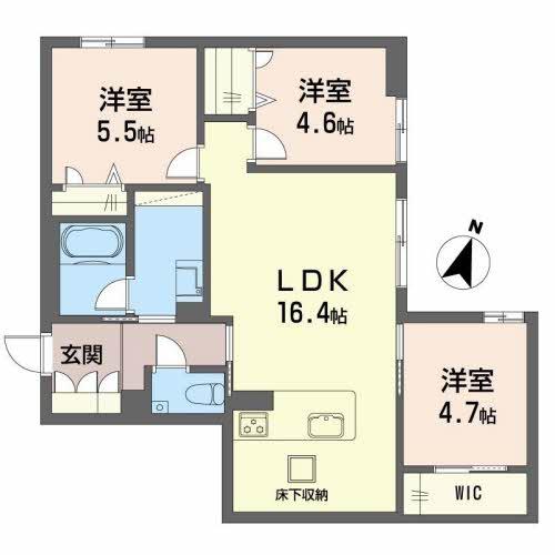 菊池郡菊陽町武蔵ヶ丘北のマンションの間取り