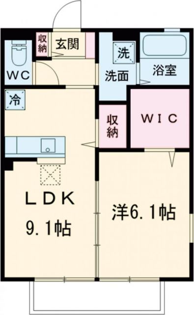 みどり市大間々町大間々のアパートの間取り