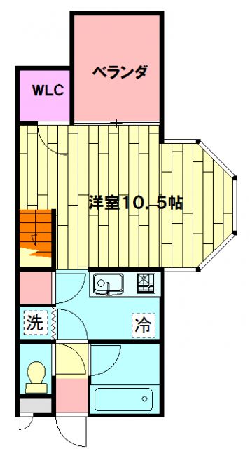 豊橋市日色野町のアパートの間取り