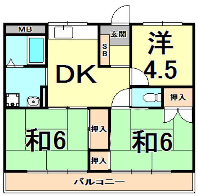 香枦園レジデンスの間取り