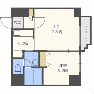 ISグランデ札幌の間取り