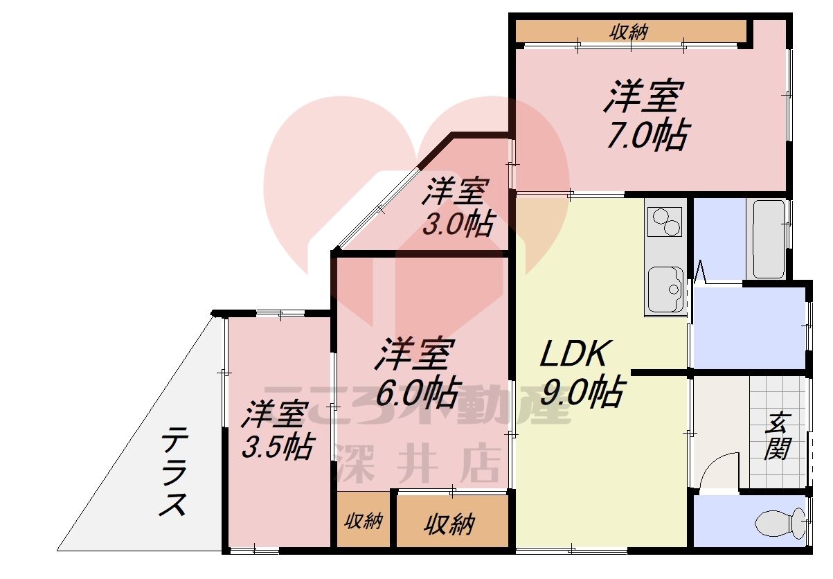 茨木市駅前２丁目戸建の間取り