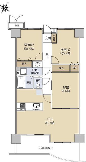 サンコート南草津の間取り