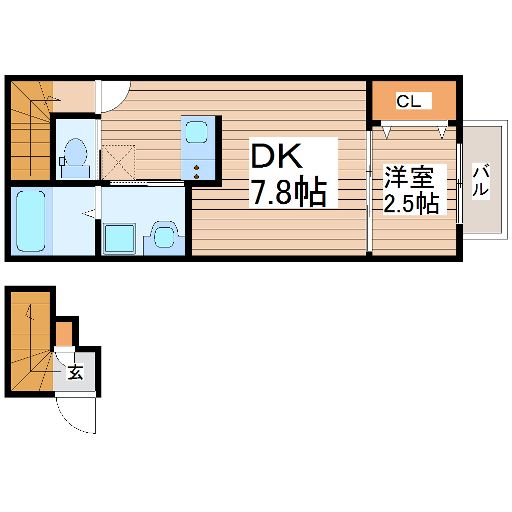 グランドール川内Iの間取り