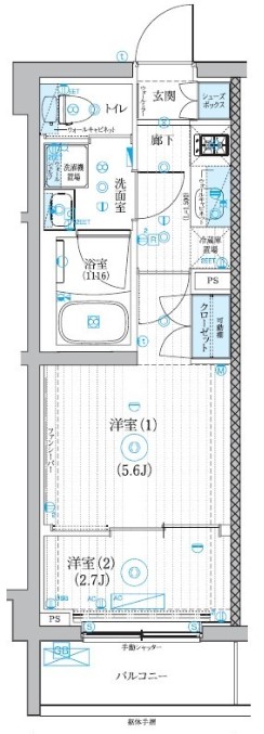 ブライズ二子新地の間取り