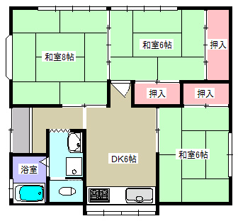 【山王貸家Cの間取り】