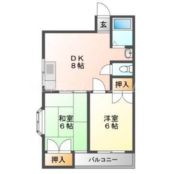 門真市古川町のマンションの間取り