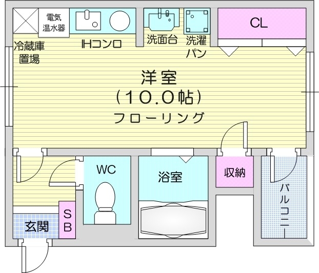 石狩郡当別町錦町のマンションの間取り