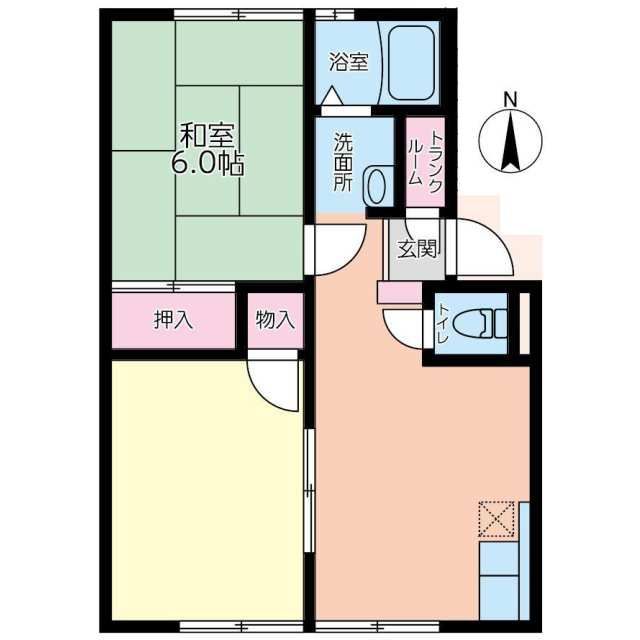 伊勢原市大住台のアパートの間取り