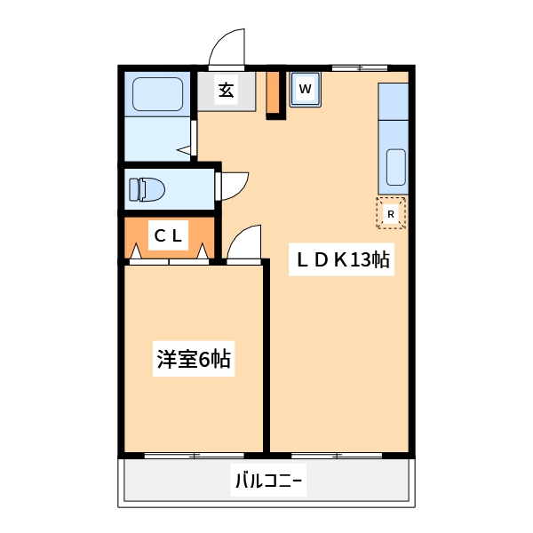 武蔵村山市大南のアパートの間取り