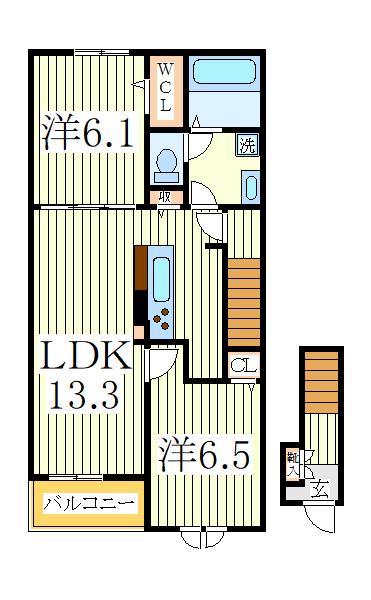 【グリーンコートＡの間取り】