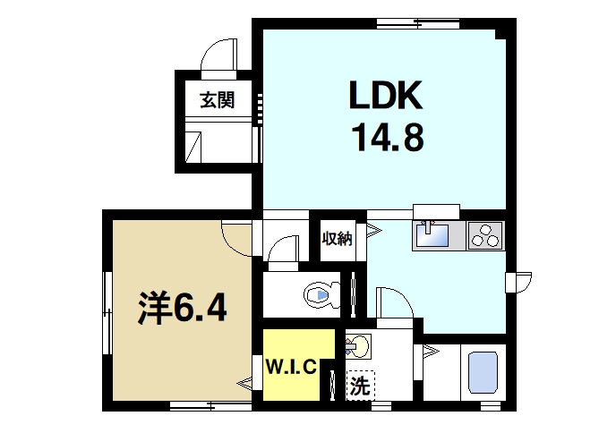 相楽郡精華町光台のアパートの間取り