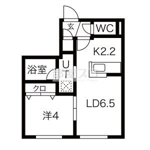 札幌市豊平区豊平四条のマンションの間取り