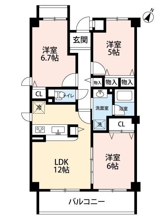 シャルム倉敷の間取り