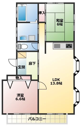 マルテーメゾンミズノIIIの間取り