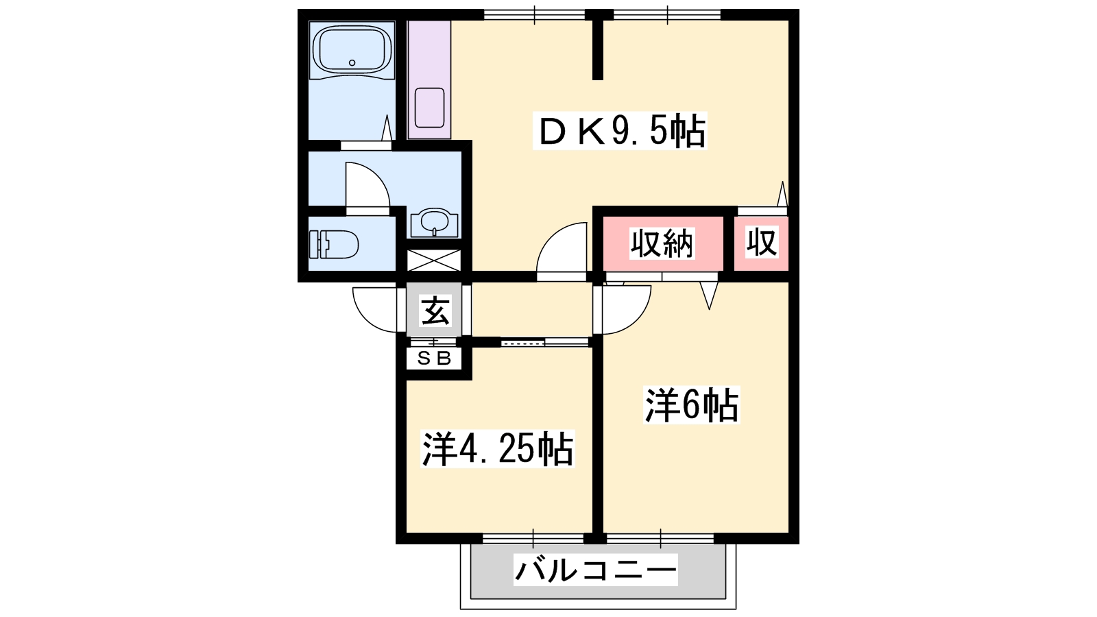 加古川市加古川町木村のアパートの間取り