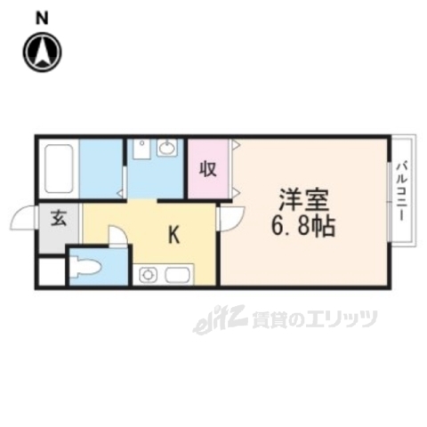 甲賀市水口町北泉のアパートの間取り