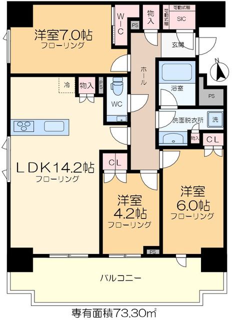 足立区千住のマンションの間取り