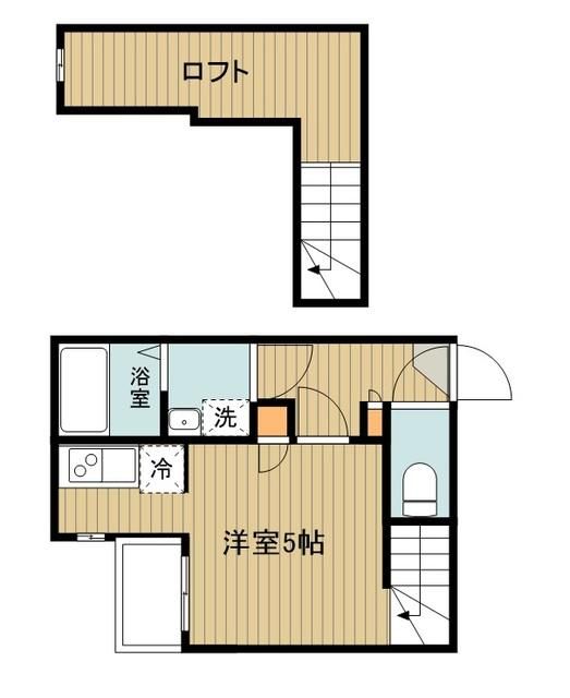 川越市岸町のアパートの間取り