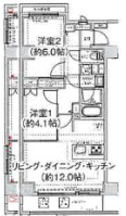 荒川区東日暮里のマンションの間取り