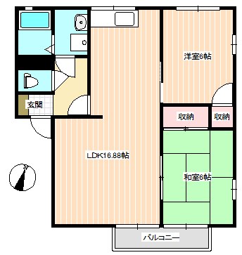 ハイツグリーンピアＡ棟の間取り