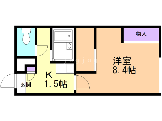 北広島市共栄町のアパートの間取り