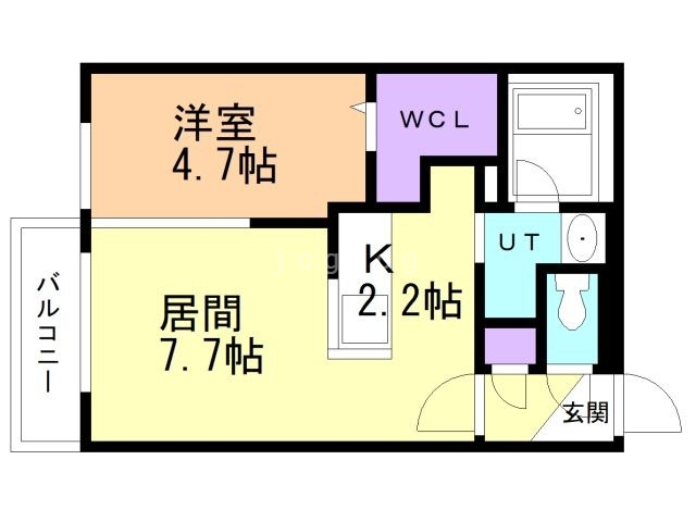 札幌市西区八軒三条東のマンションの間取り